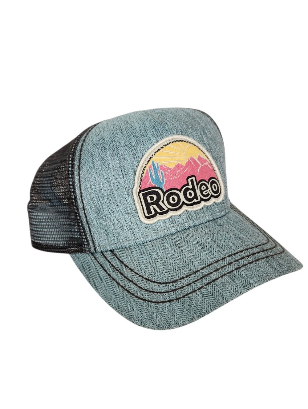 Cinch Rodeo Patch Denim Trucker Hat Mens Womens Unisex Western